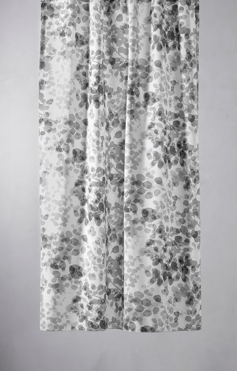 Billede af Badeforhæng Blossom fra Compliments - Dark Grey - Rynkebånd